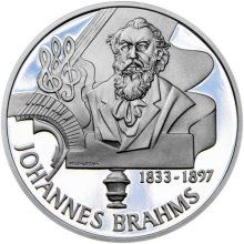 Johannes Brahms - 120. výročie úmrtí striebro proof